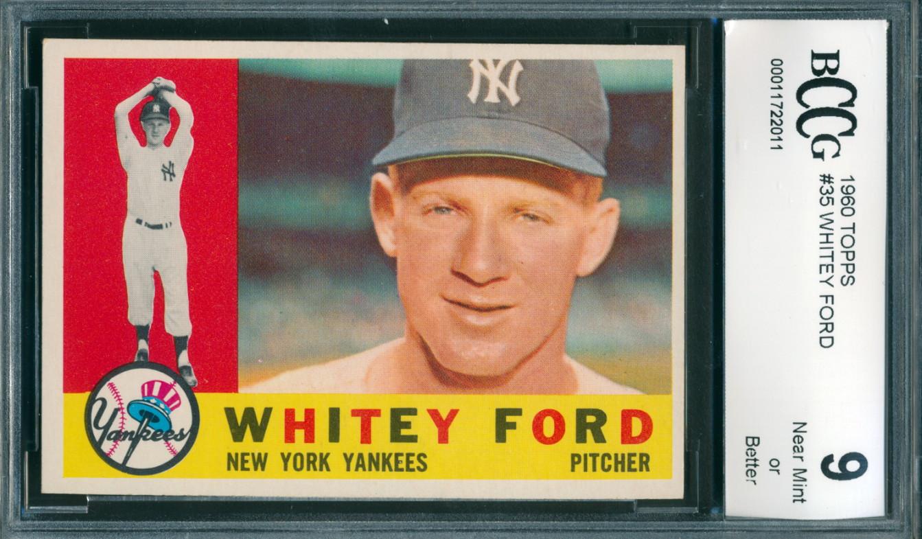 Whitey Ford 1960 Topps #35 (BCCG 9) at PristineAuction.com Whitey Ford 1960 Topps #35 (BCCG 9) at PristineAuction.com
