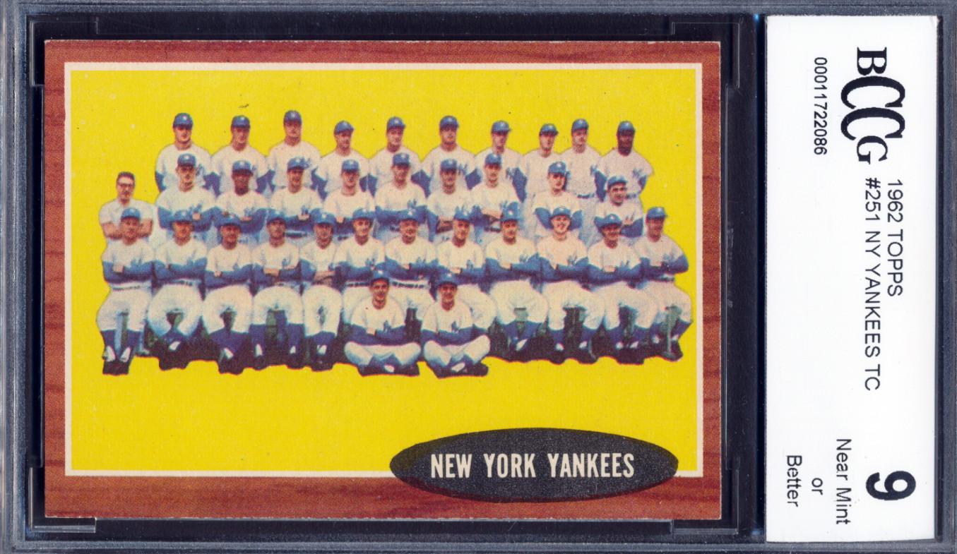 New York Yankees 1962 Topps #251 TC (BCCG 9) at PristineAuction.com New York Yankees 1962 Topps #251 TC (BCCG 9) at PristineAuction.com