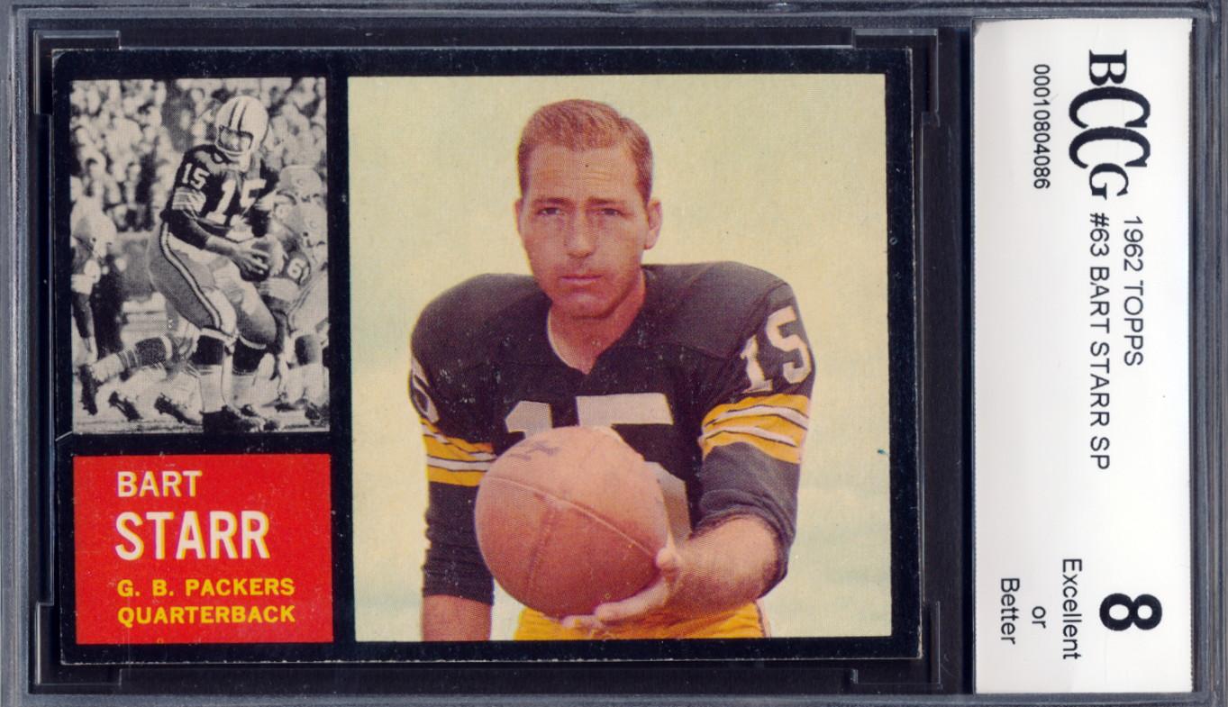 Bart Starr 1962 Topps #63 SP (BCCG 8) at PristineAuction.com Bart Starr 1962 Topps #63 SP (BCCG 8) at PristineAuction.com