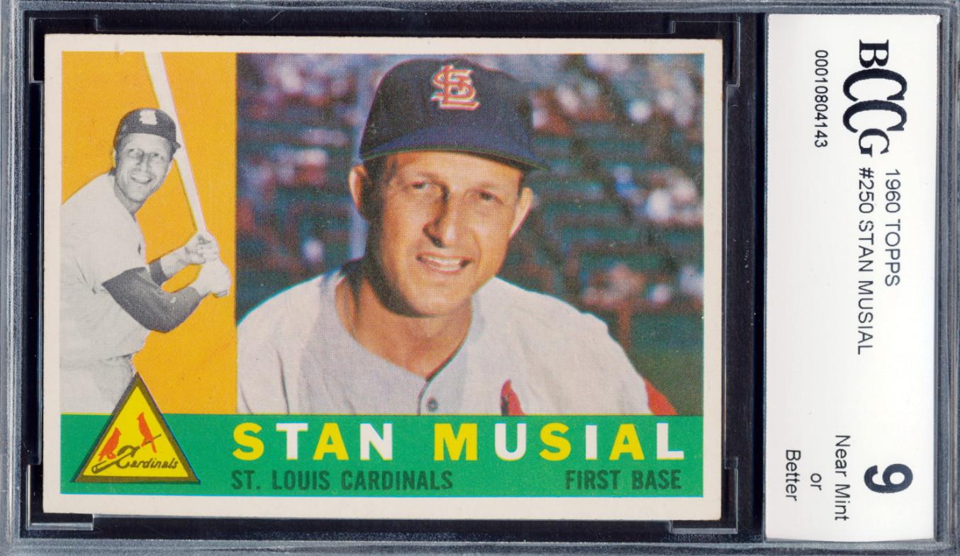 Stan Musial 1960 Topps #250 (BCCG 9) at PristineAuction.com Stan Musial 1960 Topps #250 (BCCG 9) at PristineAuction.com