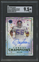 Lawrence Taylor 2023 Topps Motif Canvas Champions Autographs Winsor Green #CALT #5/5 (SGC 9.5) at PristineAuction.com