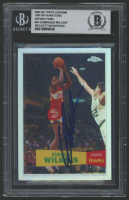 Dominique Wilkins Signed 2007 Topps Chrome 1957-58 Variation Refractors #94 #774/999 (BGS | Autograph Graded 10) at PristineAuction.com