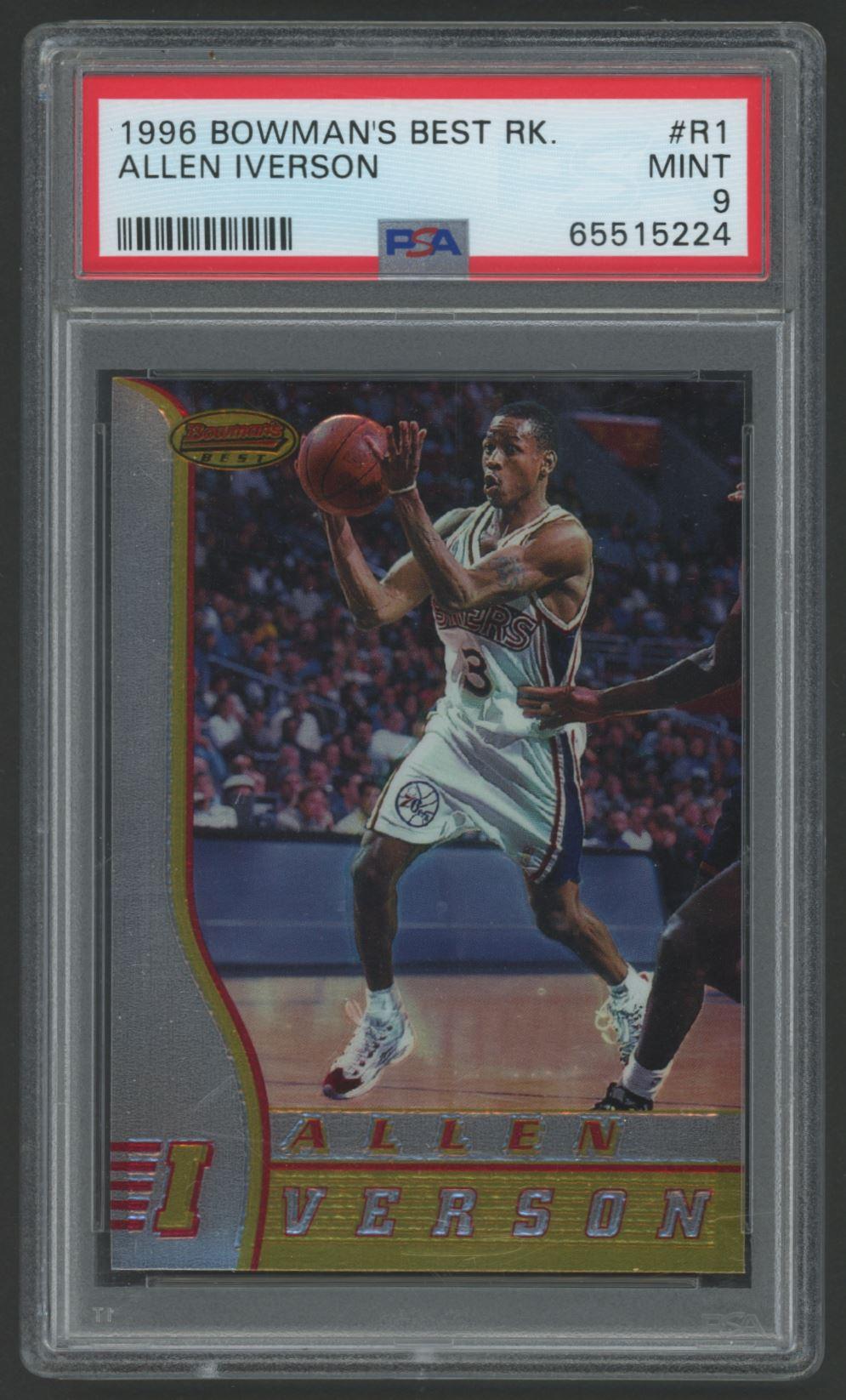 Allen Iverson 1996 Bowmans Best Rookie #R1 (PSA 9) at PristineAuction.com Allen Iverson 1996 Bowmans Best Rookie #R1 (PSA 9) at PristineAuction.com