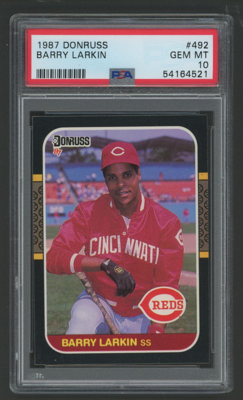 Barry Larkin 1987 Donruss #492 (PSA 10) at PristineAuction.com Barry Larkin 1987 Donruss #492 (PSA 10) at PristineAuction.com