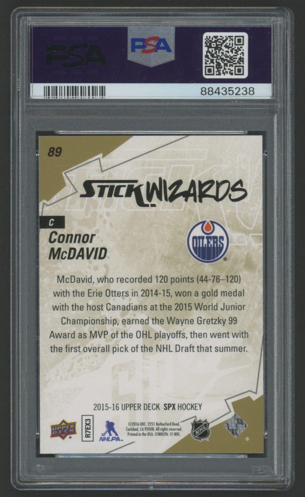 Connor McDavid 2015 SPX Stick Wizards #89 (PSA 10) at PristineAuction.com Connor McDavid 2015 SPX Stick Wizards #89 (PSA 10) at PristineAuction.com