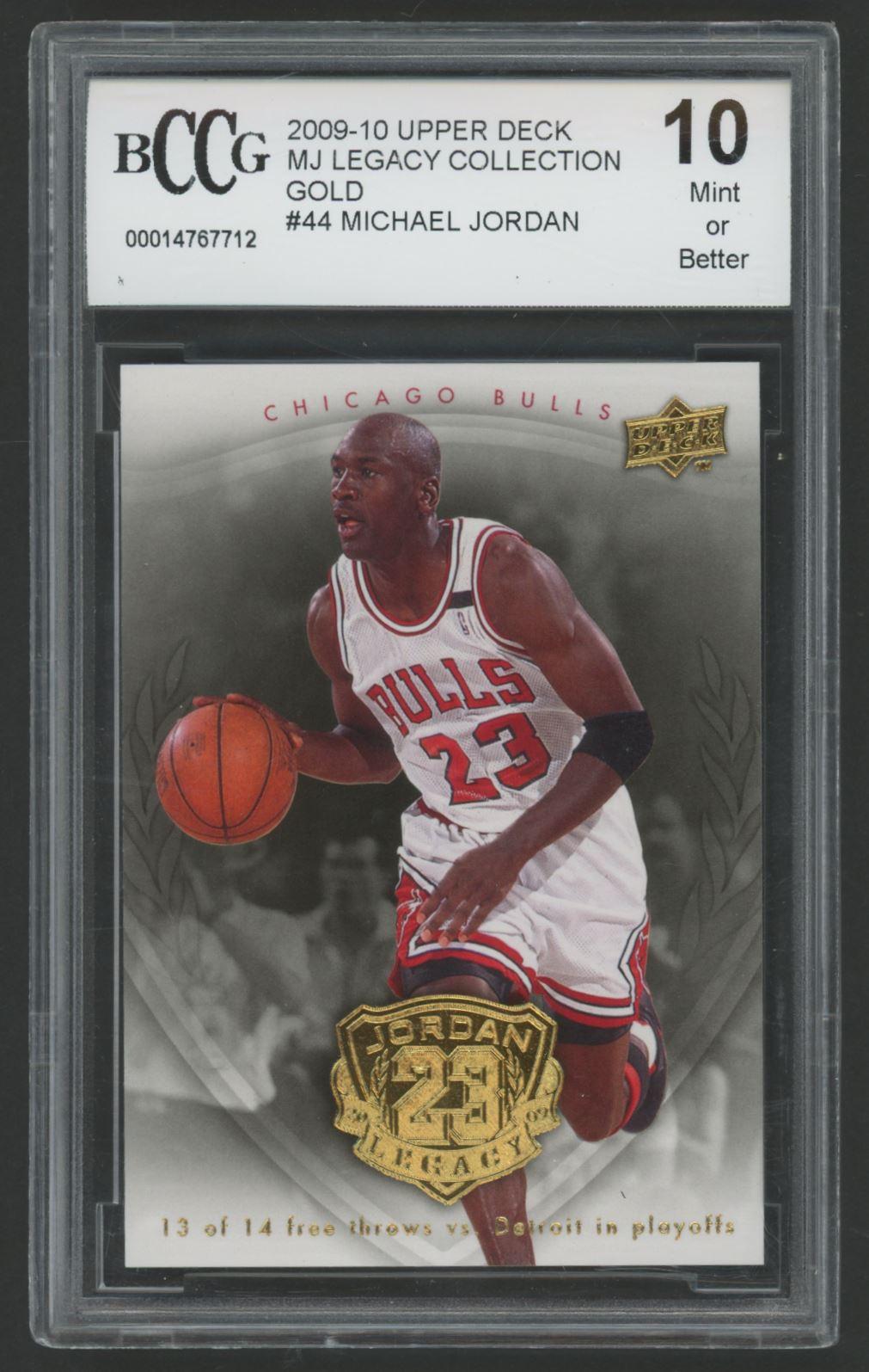 Michael Jordan 2009-10 Upper Deck Michael Jordan Legacy Collection Gold #44 (BCCG 10) at PristineAuction.com Michael Jordan 2009-10 Upper Deck Michael Jordan Legacy Collection Gold #44 (BCCG 10) at PristineAuction.com