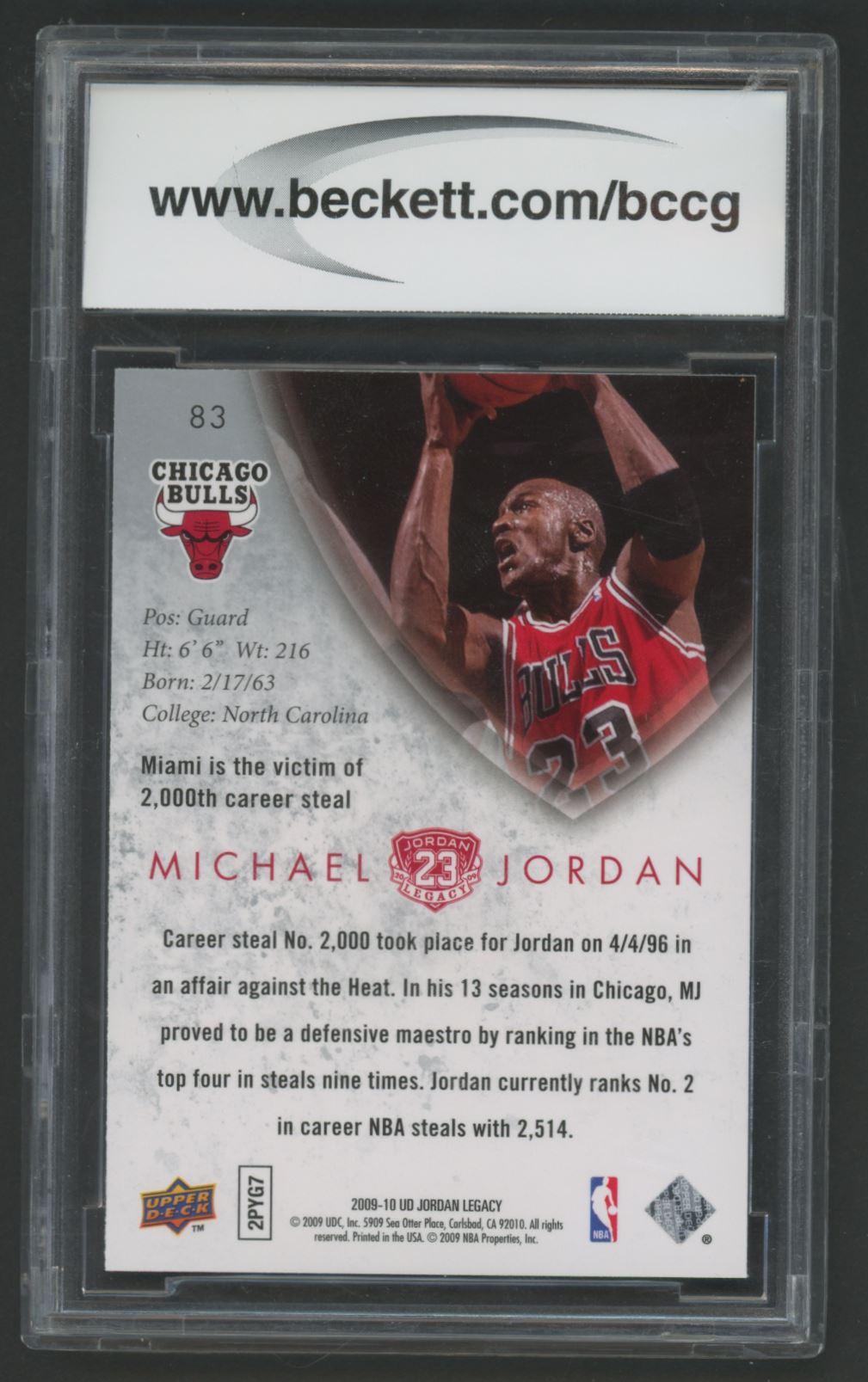 Michael Jordan 2009-10 Upper Deck Michael Jordan Legacy Collection Gold #83 (BCCG 10) at PristineAuction.com Michael Jordan 2009-10 Upper Deck Michael Jordan Legacy Collection Gold #83 (BCCG 10) at PristineAuction.com