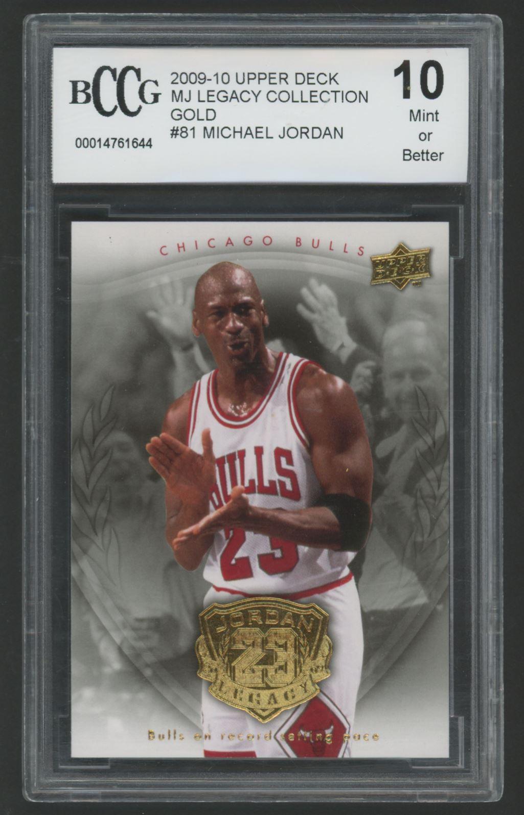 Michael Jordan 2009-10 Upper Deck Michael Jordan Legacy Collection Gold #81 (BCCG 10) at PristineAuction.com Michael Jordan 2009-10 Upper Deck Michael Jordan Legacy Collection Gold #81 (BCCG 10) at PristineAuction.com