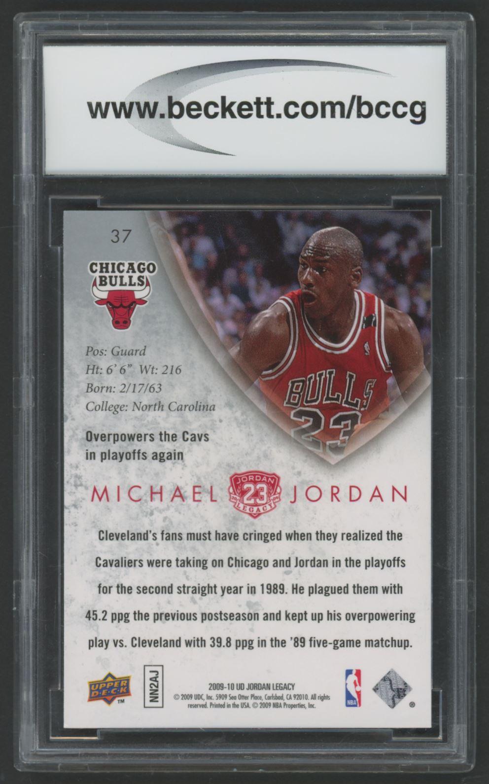 Michael Jordan 2009-10 Upper Deck Michael Jordan Legacy Collection Gold #37 (BCCG 10) at PristineAuction.com Michael Jordan 2009-10 Upper Deck Michael Jordan Legacy Collection Gold #37 (BCCG 10) at PristineAuction.com