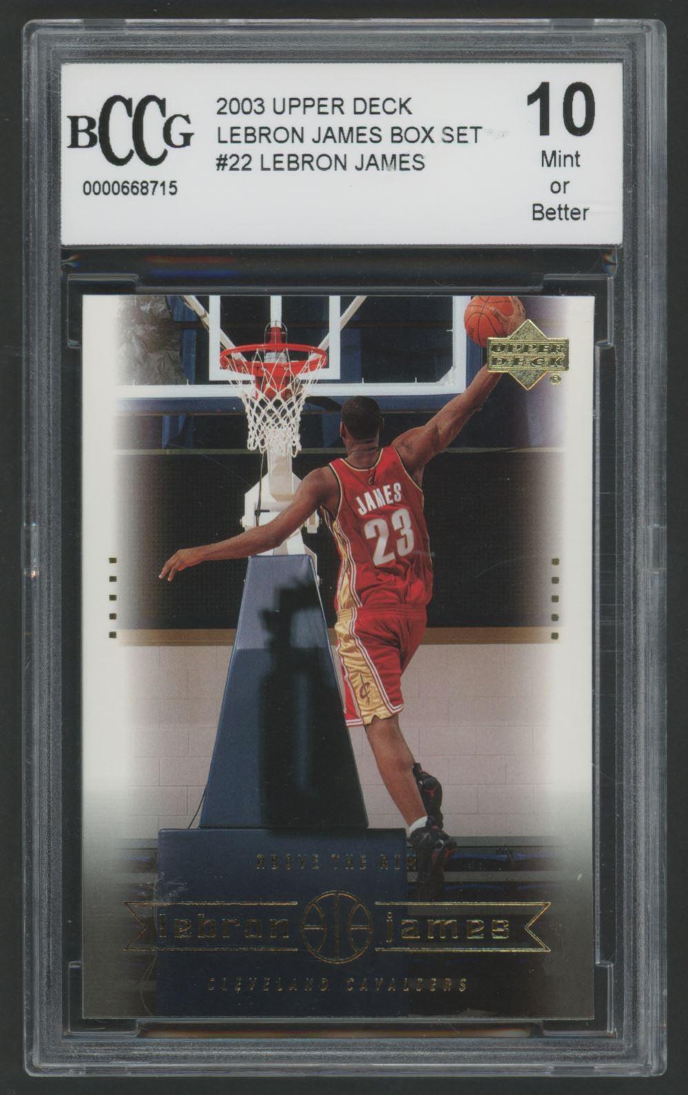 Lebron James 2003 Upper Deck Lebron James Box Set #22 (BCCG 10) at PristineAuction.com Lebron James 2003 Upper Deck Lebron James Box Set #22 (BCCG 10) at PristineAuction.com