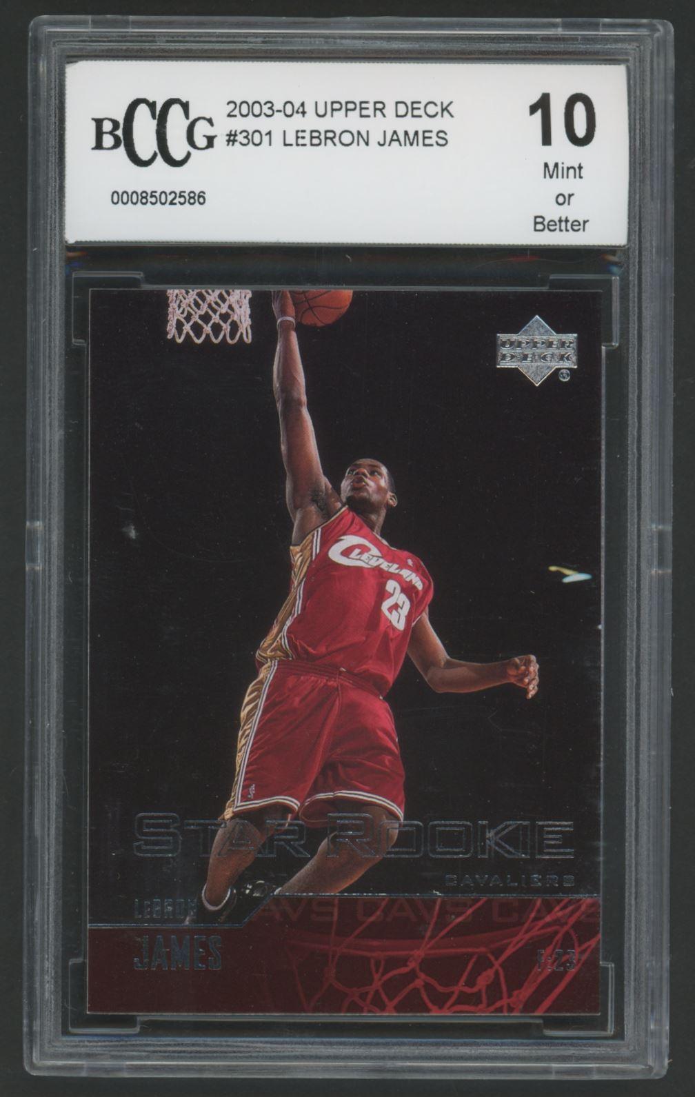 LeBron James 2003-04 Upper Deck #301 (BCCG 10) at PristineAuction.com LeBron James 2003-04 Upper Deck #301 (BCCG 10) at PristineAuction.com