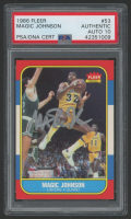 Magic Johnson Signed 1986-87 Fleer #53 (PSA | Autograph Graded 10) at PristineAuction.com