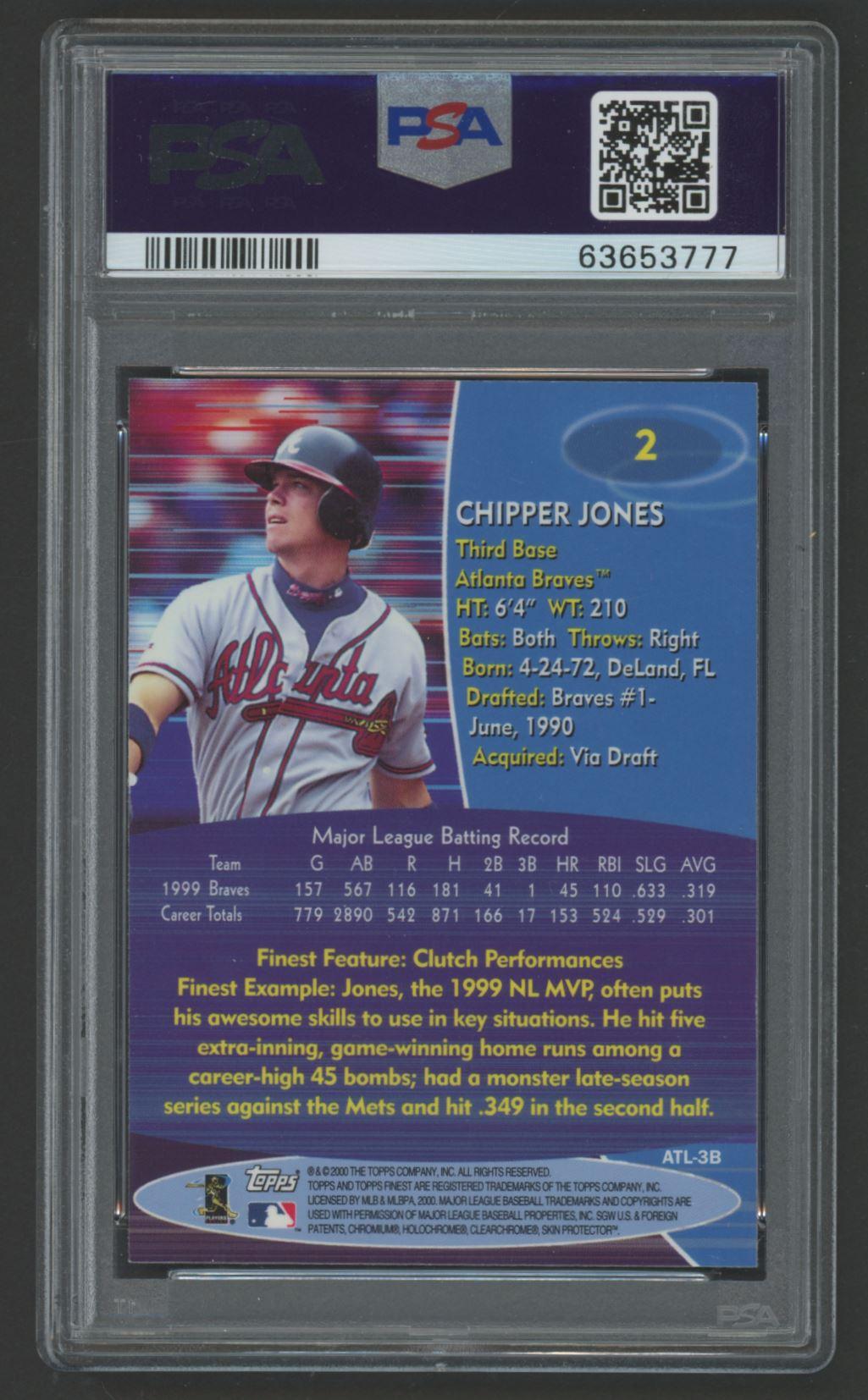 Chipper Jones 2019 Topps Archives Signature Series Retired Edition Chipper Jones #1 #1/1 (PSA 9) at PristineAuction.com Chipper Jones 2019 Topps Archives Signature Series Retired Edition Chipper Jones #1 #1/1 (PSA 9) at PristineAuction.com