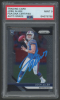 Josh Allen Signed 2018 Panini Prizm #205 RC (PSA | Auto 9) at PristineAuction.com
