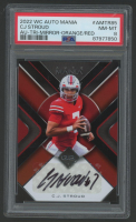 C. J. Stroud 2022 Wildcard Autographs Mania Tri-Mirror Orange / Red #AMTR85 (PSA 8) at PristineAuction.com