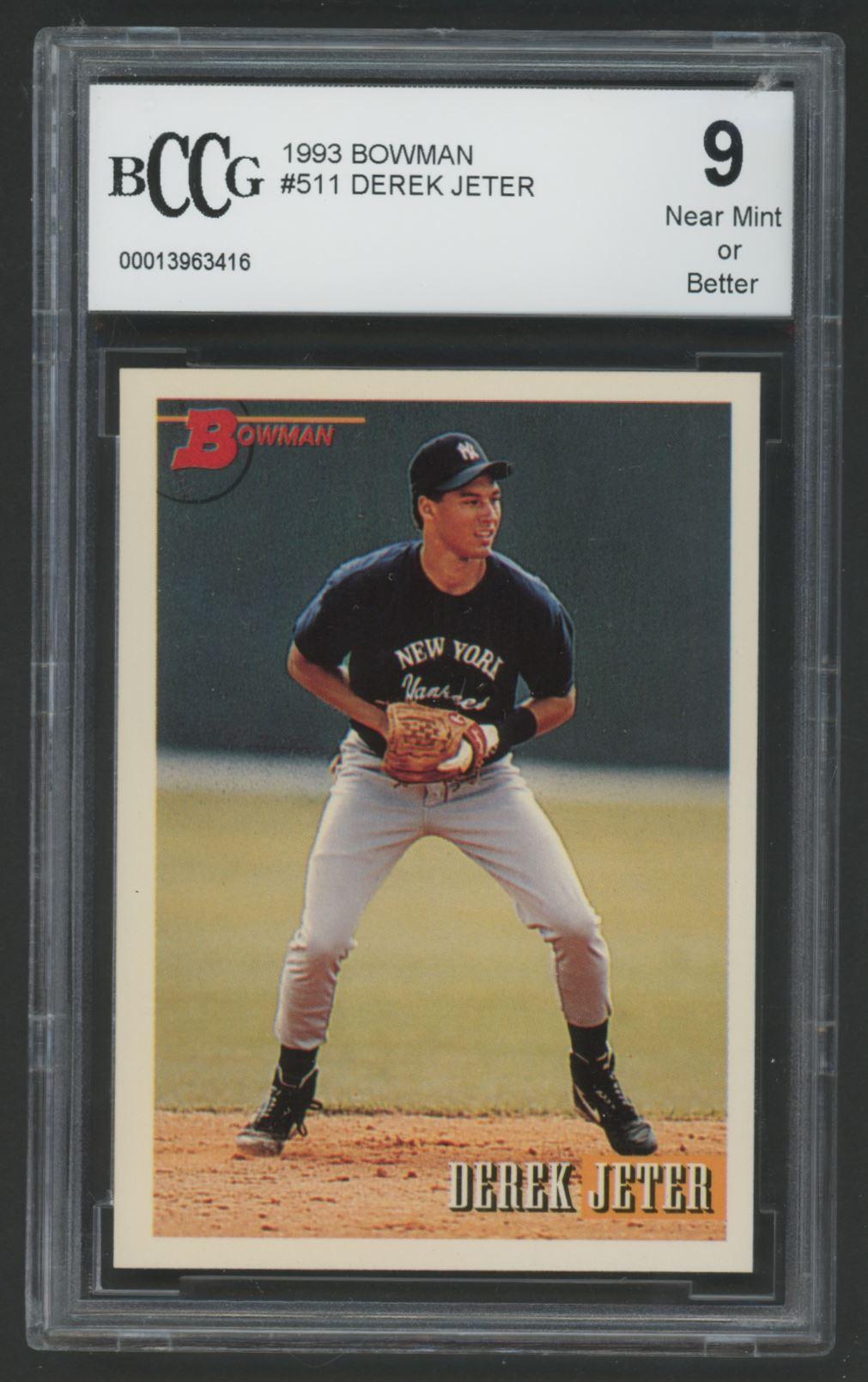 Derek Jeter 1993 Bowman #511 RC (BCCG 9) at PristineAuction.com Derek Jeter 1993 Bowman #511 RC (BCCG 9) at PristineAuction.com