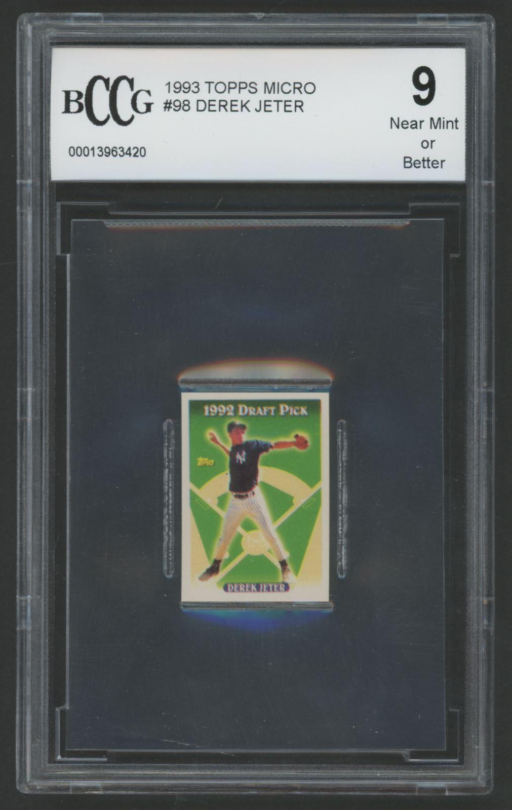 Derek Jeter 1993 Topps Micro #98 (BCCG 9) at PristineAuction.com Derek Jeter 1993 Topps Micro #98 (BCCG 9) at PristineAuction.com