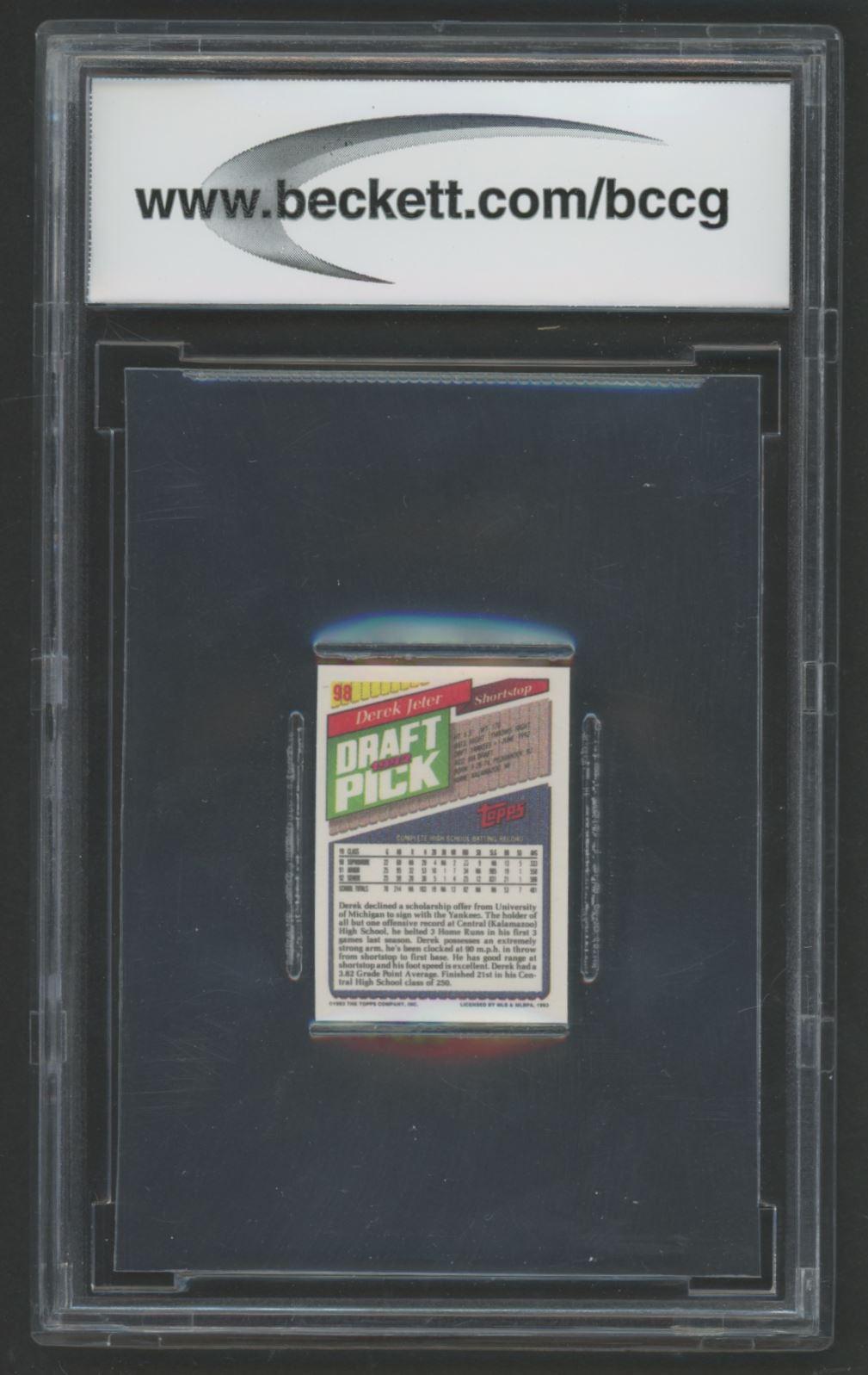 Derek Jeter 1993 Topps Micro #98 (BCCG 9) at PristineAuction.com Derek Jeter 1993 Topps Micro #98 (BCCG 9) at PristineAuction.com