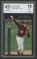 Derek Jeter 1992 Classic Four Sport #231 (BCCG 10) at PristineAuction.com