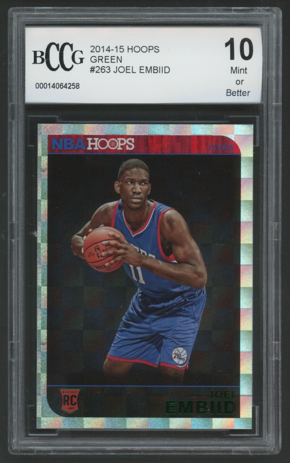Joel Embiid 2014-15 Hoops Green #263 (BCCG 10) at PristineAuction.com Joel Embiid 2014-15 Hoops Green #263 (BCCG 10) at PristineAuction.com