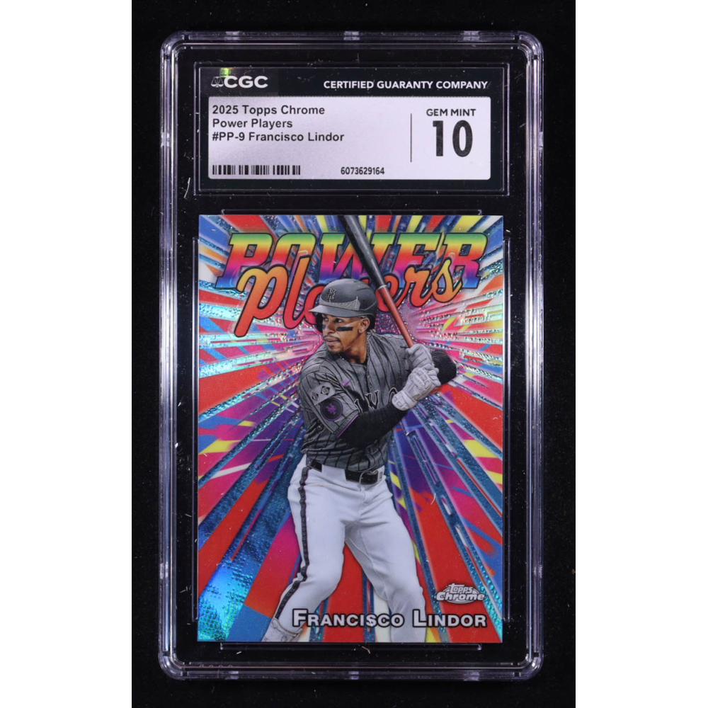 Francisco Lindor 2025 Topps Chrome Power Players #PP9 (CGC 10) at PristineAuction.com