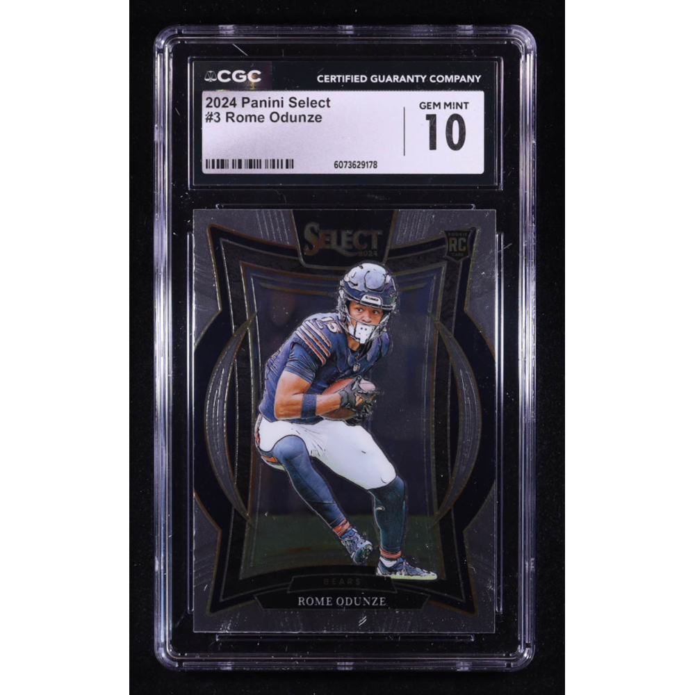 Rome Odunze 2024 Select #3 RC (CGC 10) at PristineAuction.com