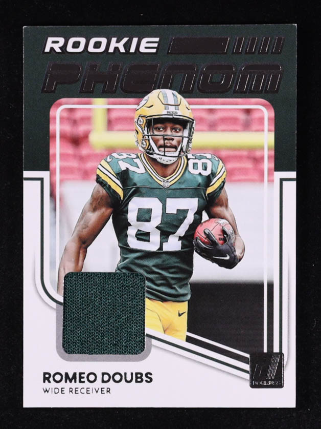 Romeo Doubs 2022 Donruss Rookie Phenom Jerseys #34 RC at PristineAuction.com Romeo Doubs 2022 Donruss Rookie Phenom Jerseys #34 RC at PristineAuction.com