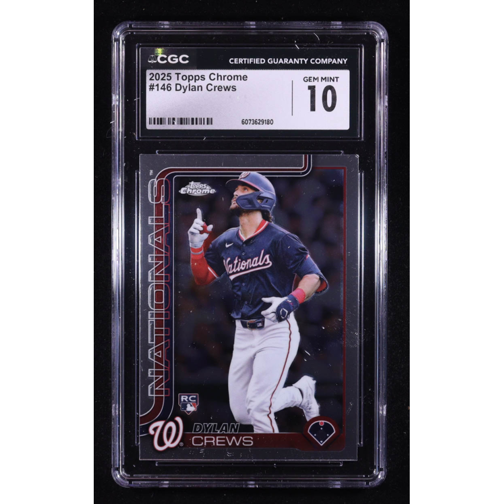 Dylan Crews 2025 Topps Chrome #146 RC (CGC 10) at PristineAuction.com