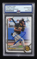 James Wood Signed 2022 Topps Chrome Bowman 1st #BP-108 RC (PSA) at PristineAuction.com