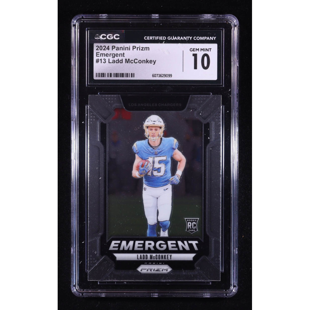 Ladd McConkey 2024 Panini Prizm Emergent #13 RC (CGC 10) at PristineAuction.com