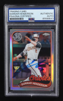Gunnar Henderson Signed 2024 Topps Chrome 35th Anniversary #89CU-12 (PSA) at PristineAuction.com
