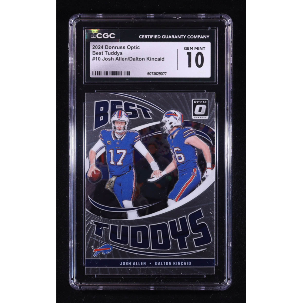Josh Allen / Dalton Kincaid 2024 Donruss Optic Best Tuddys #10 (CGC 10) at PristineAuction.com