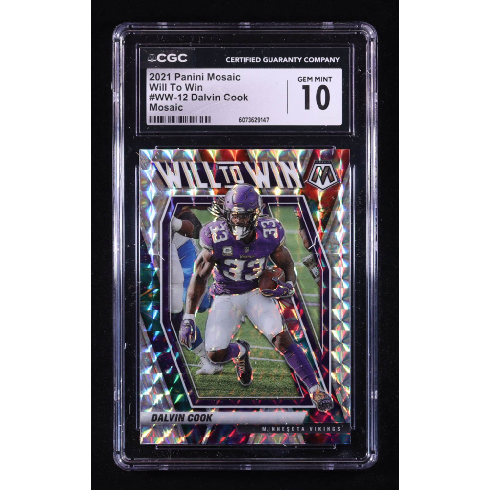 Dalvin Cook 2021 Panini Mosaic Will to Win Mosaic #12 (CGC 10) at PristineAuction.com