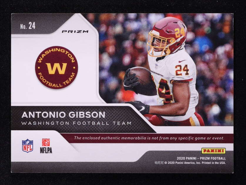 Antonio Gibson 2020 Panini Prizm Rookie Gear Pink #24 RC at PristineAuction.com Antonio Gibson 2020 Panini Prizm Rookie Gear Pink #24 RC at PristineAuction.com