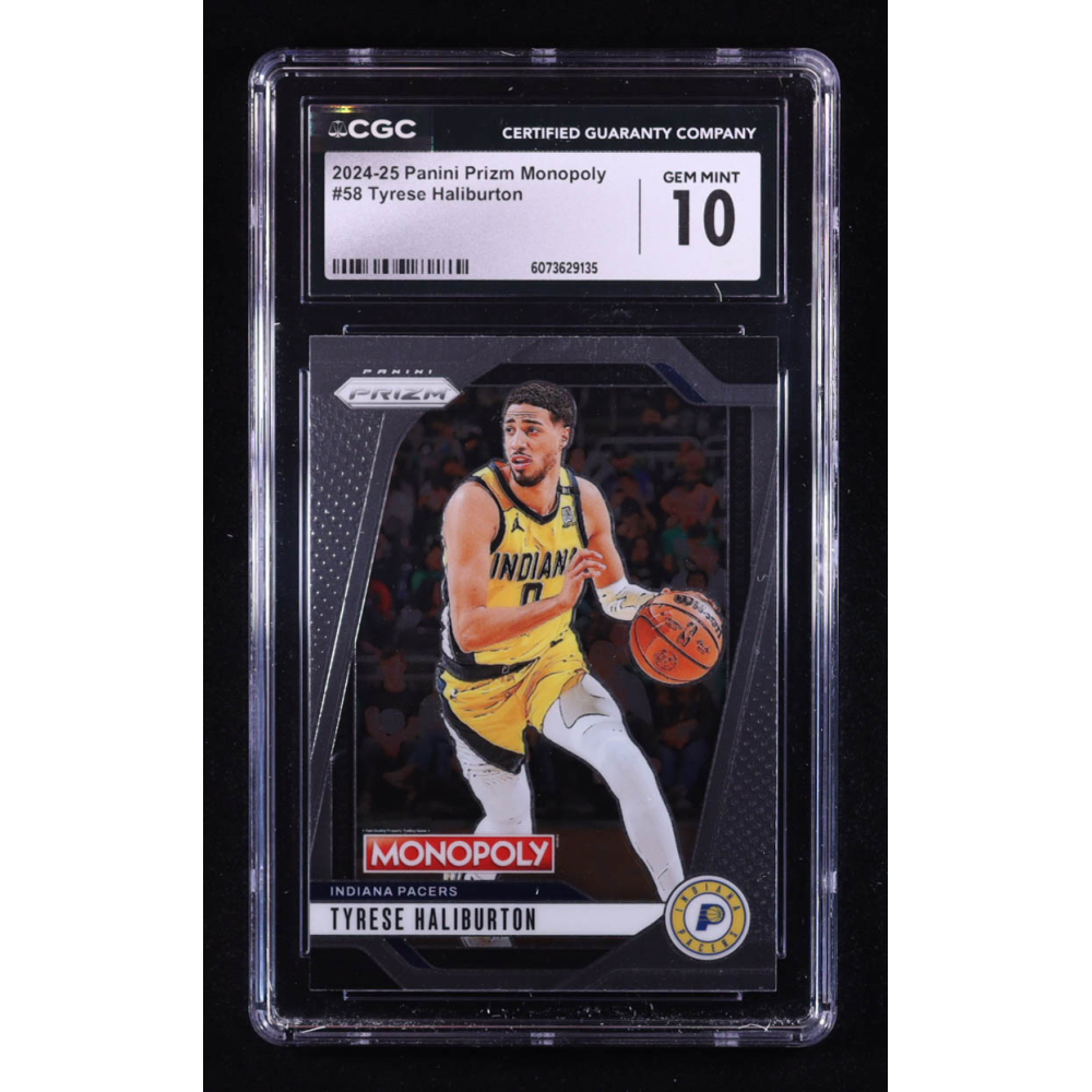 Tyrese Haliburton 2024-25 Panini Prizm Monopoly #58 (CGC 10) at PristineAuction.com