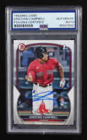 Kristian Campbell Signed 2023 Topps Bowman 1st #BD-125 RC (PSA) at PristineAuction.com