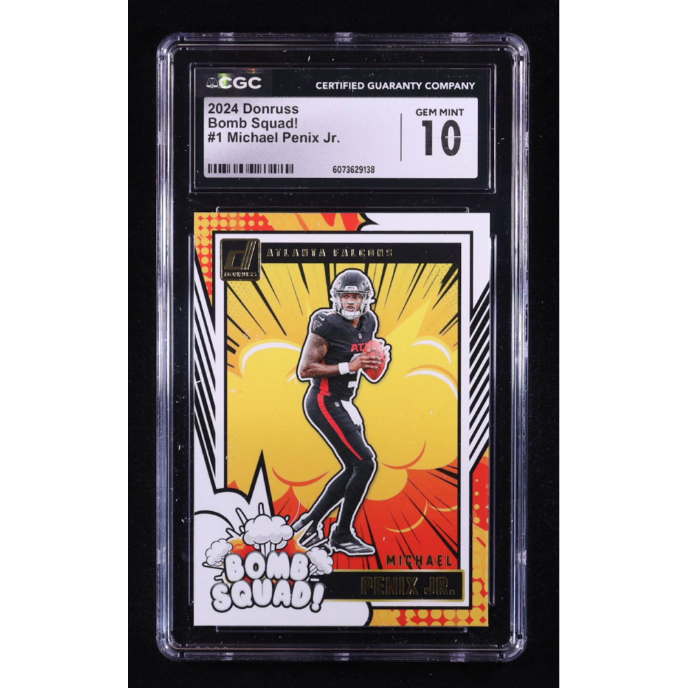 Michael Penix Jr. 2024 Donruss Bomb Squad #1 RC (CGC 10) at PristineAuction.com