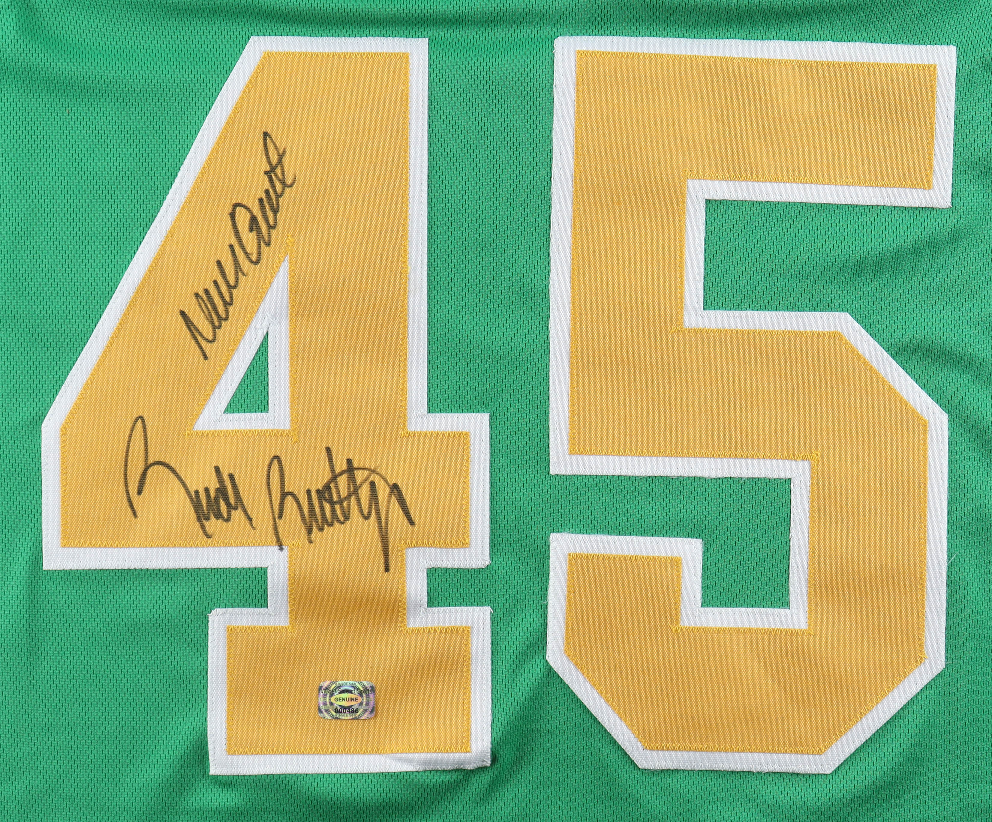 Rudy Ruettiger Signed Jersey Inscribed "Never Quit" (Wilder) at PristineAuction.com Rudy Ruettiger Signed Jersey Inscribed "Never Quit" (Wilder) at PristineAuction.com
