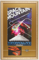 Disneyland "Space Mountain" Tomorrowland Custom Framed Poster Print Display with Official Ride Pin & Souvenir Postcard at PristineAuction.com