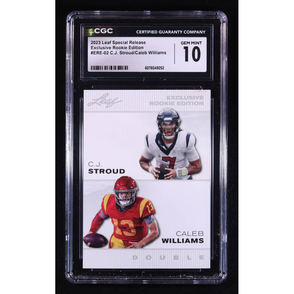 CJ Stroud / Caleb Williams 2023 Leaf Special Release Exclusive Rookie Edition #ERE02 RC (CGC 10) at PristineAuction.com