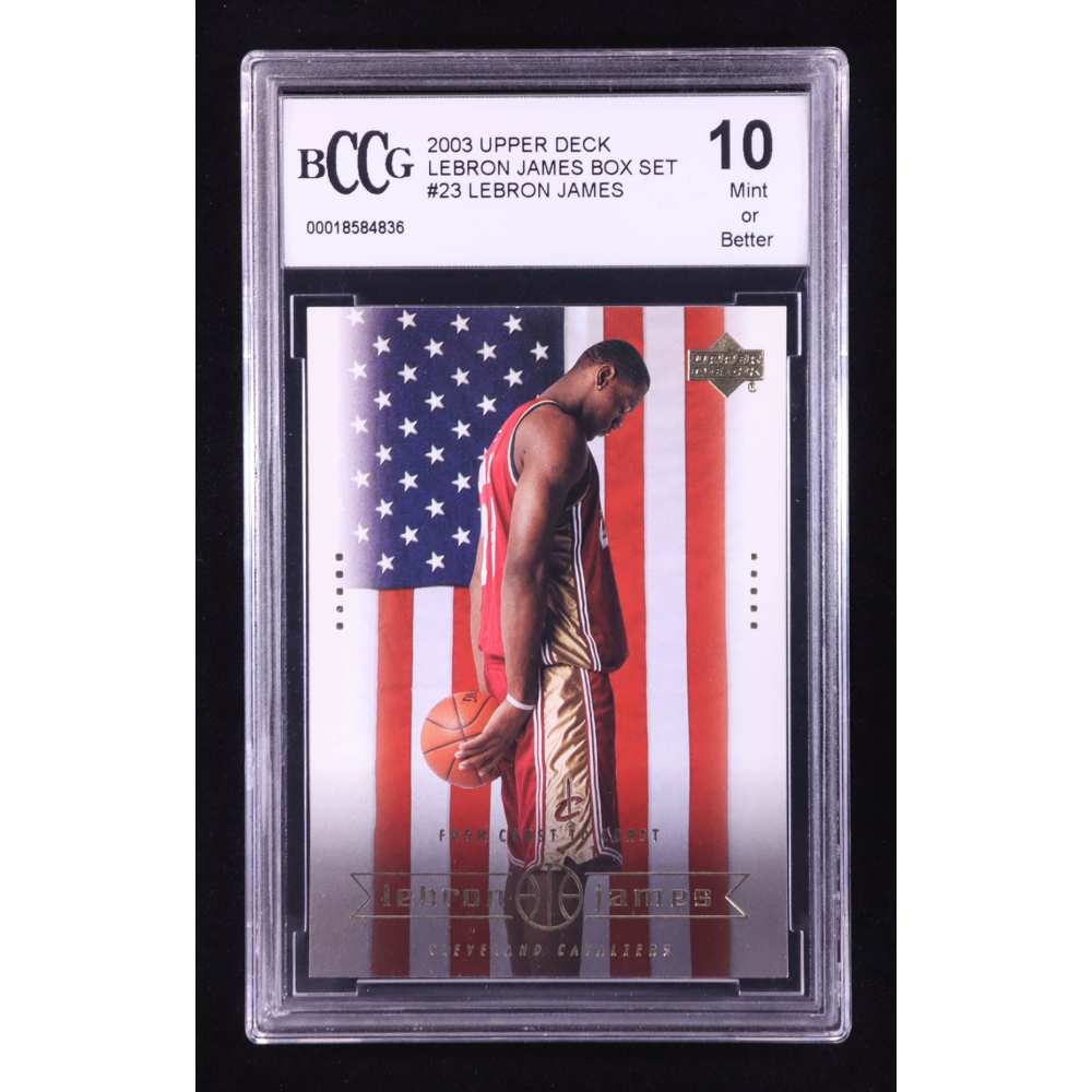 LeBron James 2003 Upper Deck LeBron James Box Set From Coast To Coast #23 RC (BCCG 10) at PristineAuction.com