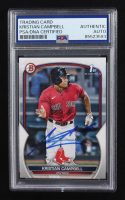 Kristian Campbell Signed 2023 Topps Bowman 1st #BD-125 RC (PSA) at PristineAuction.com