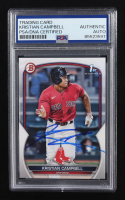 Kristian Campbell Signed 2023 Topps Bowman 1st #BD-125 RC (PSA) at PristineAuction.com