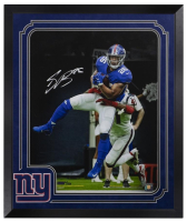 Saquon Barkley Signed Giants LE Custom Framed Photo (Panini) at PristineAuction.com