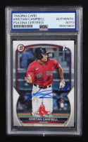 Kristian Campbell Signed 2023 Topps Bowman 1st Trading Card Auto #BD-125 RC (PSA | Autograph Grade PSA Authentic) at PristineAuction.com