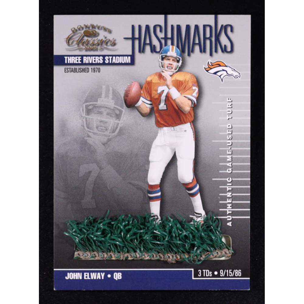 John Elway 2001 Donruss Classics Hash Marks #HM7 at PristineAuction.com