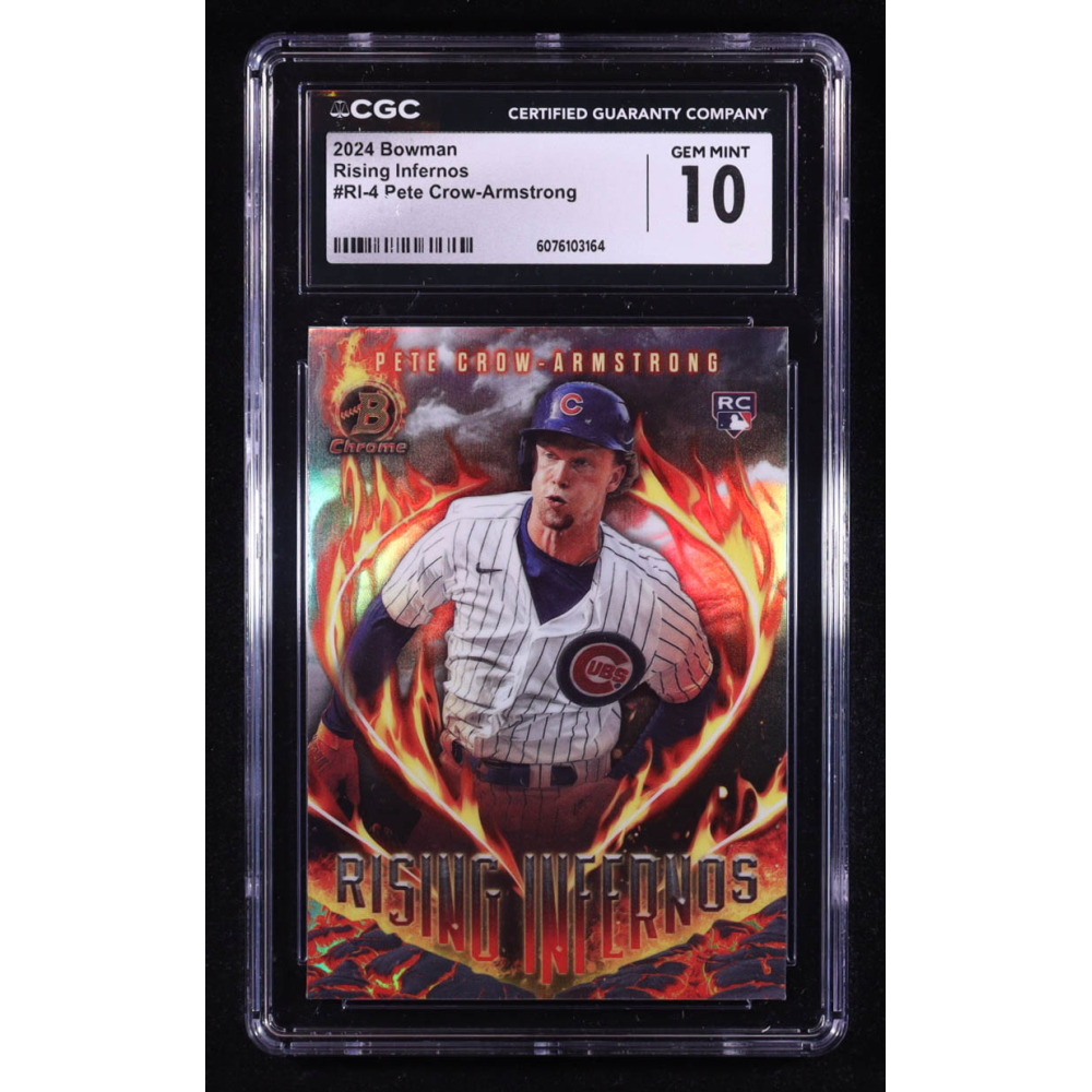 Pete Crow-Armstrong 2024 Bowman Chrome Rising Infernos #RI4 RC (CGC 10) at PristineAuction.com