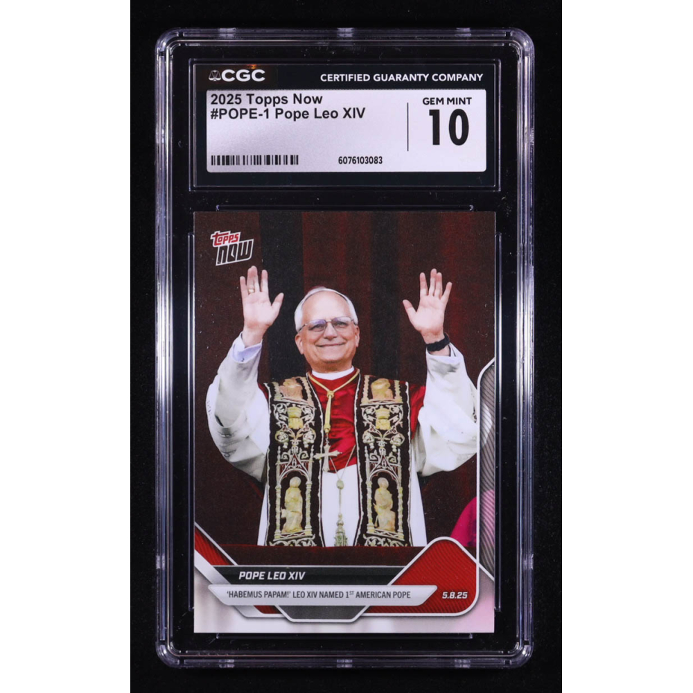 Pope Leo XIV 2025 Topps Now #POPE1 (CGC 10) at PristineAuction.com