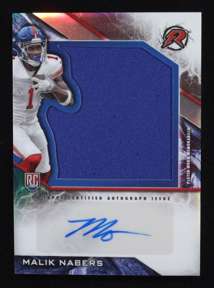 Malik Nabers 2024 Topps Resurgence Resurgence Rookie Patch Autographs #RPAMN RC