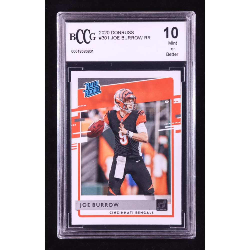 Joe Burrow 2020 Donruss Rated Rookie #301 RC (BCCG 10) at PristineAuction.com